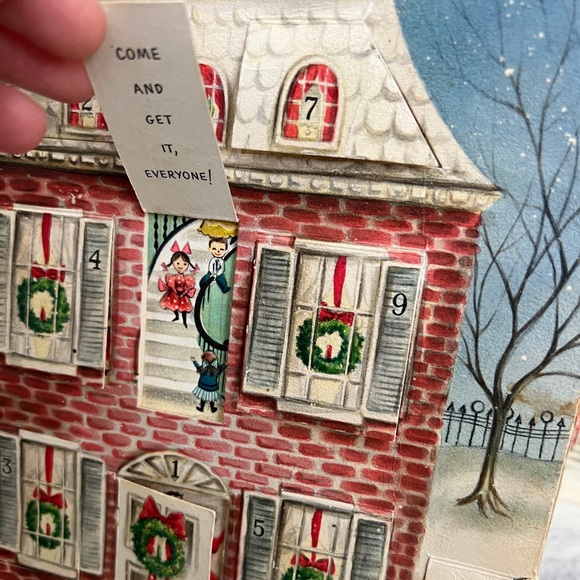 *Rare* Vintage 1950s 1960s Hallmark advent calendar Getting Ready for Christmas - Picture 8 of 14